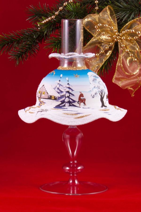 Teelichthalter Set Lampe mit für in Christbaumschmuck Glas Schirmchen aus türkis Onlineshop - und Weihnachtskugeln
