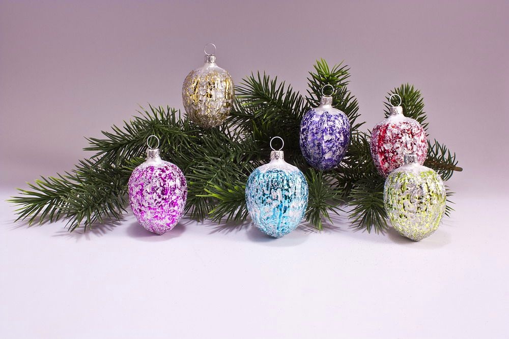 Christbaumschmuck für Eisweiß aus Weihnachtskugeln Walnüsse Glas 6 Onlineshop und - in bunte